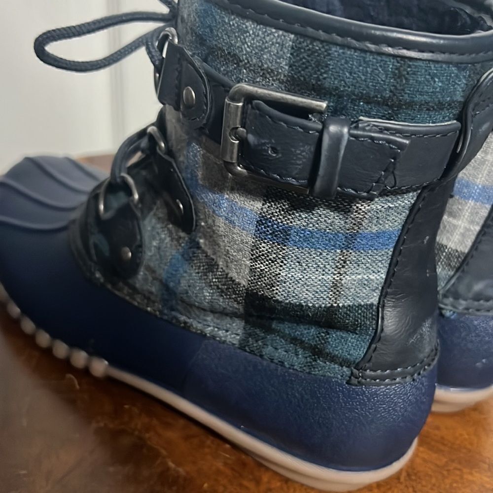 🔥🔥 BEARTRAPS “FAHN” Rain / Winter Snow Duck BOOTS - Navy - Women Sz 6M - EUC - Picture 5 of 11